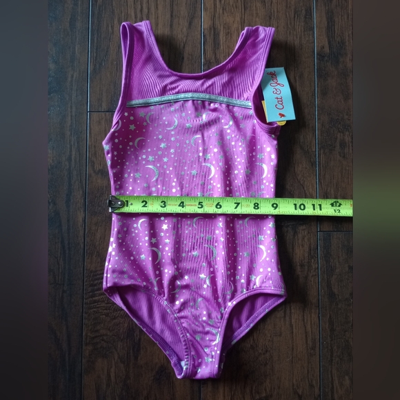 NWT Girls' Gymnastics Celestial Pull-On Leotard - Cat & Jack Magenta - Picture 5 of 5